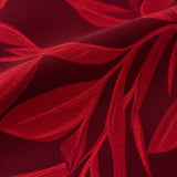 Scarlet Laurel Leaf Silk Tie — Fabric design and weave close-up