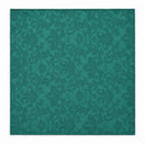 Sea Green Scroll Damask Silk Pocket Square