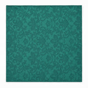 Sea Green Scroll Damask Silk Pocket Square — Full flat product