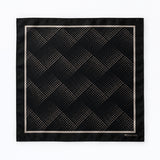 Seamless Geometric Dotted pocket square — full flat product.