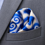 Seamless Hand Drawn Pattern pocket square — close-up wearing detail.
