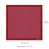 Seamless Repeat Pattern pocket square — size guide.