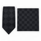 Shadow Checkerboard Silk Tie and Pocket Square Set