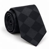 Shadow Checkerboard Silk Tie — Main coiled product layout