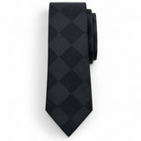 Shadow Checkerboard Silk Tie — Front blade product layout