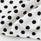 Snow White Base Polka pocket square — fabric and design close-up.