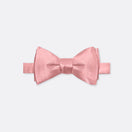 Solid Candy Pink Double Fold Bow Tie