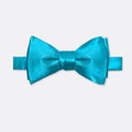 Solid Neon Blue Double Fold Bow Tie - Bow Ties | Monzoro Pakistan