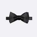 Solid Pirate Black Double Fold Bow Tie - Bow Ties | Monzoro Pakistan