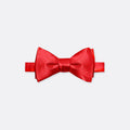 Solid Poppy Red Double Fold Bow Tie - Bow Ties | Monzoro Pakistan