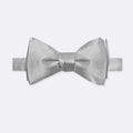 Solid Silver Double Fold Bow Tie - Bow Ties | Monzoro Pakistan