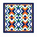 Techno Illusion pocket square — full flat product.