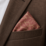 Terracotta Leaf Silhouette Silk Pocket Square — product photograph 6