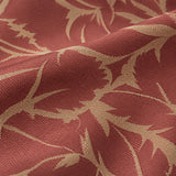 Terracotta Leaf Silhouette Silk Tie — Fabric design and weave close-up