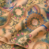 The Colour Trip pocket square — fabric and design close-up.