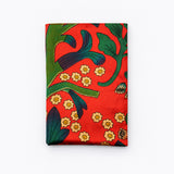 The Fiery Garden pocket square — folded product.