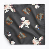 The Grey Garden pocket square — unfolded studio detail.