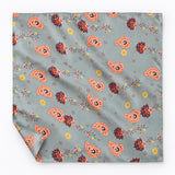 The Paisley Petals pocket square — unfolded studio detail.