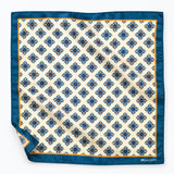 Ukrainian Folk Art pocket square — unfolded studio detail.