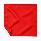 Valentine Red pocket square — unfolded studio detail.