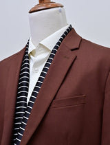 White Cane Crow Silk Men Scarves - Silk Scarves | Monzoro Pakistan