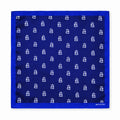 White Conifer pocket square — full flat product.