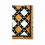 White Round Vector Design pocket square — folded product.