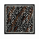 Winter Black Pattern pocket square — full flat product.