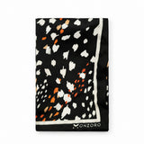 Winter Black Pattern pocket square — folded product.