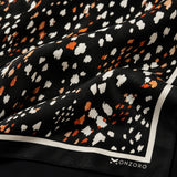 Winter Black Pattern pocket square — fabric and design close-up.