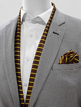Yellow Cane Hazel - Silk Scarf & Pocket Square Set - Combo Sets | Monzoro Pakistan